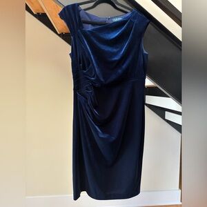 Women’s Ralph Lauren Royal/Navy Blue Velvet Dress. Near New, Size 10